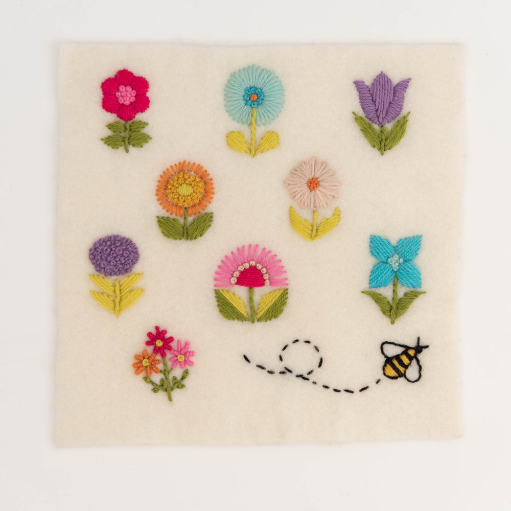 Scandi Flowers Stick & Stitch Embroidery Pattern