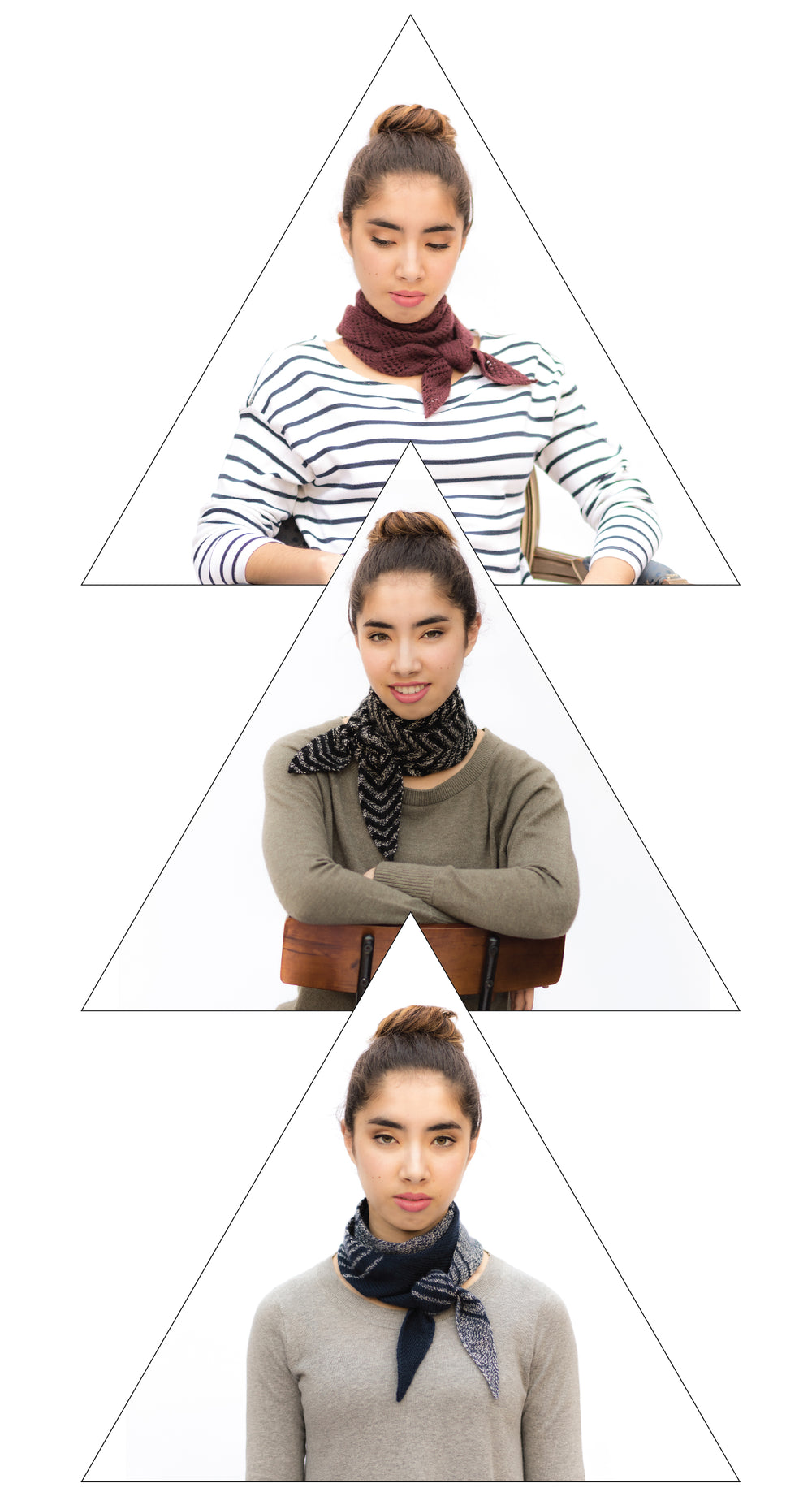 A new take on the knitted scarf