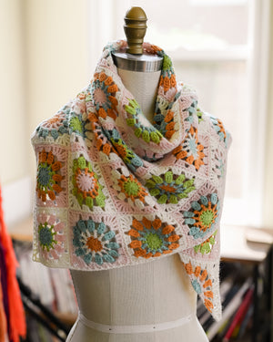 Sugar Bloom Shawl Kit - Crochet - 5 Color