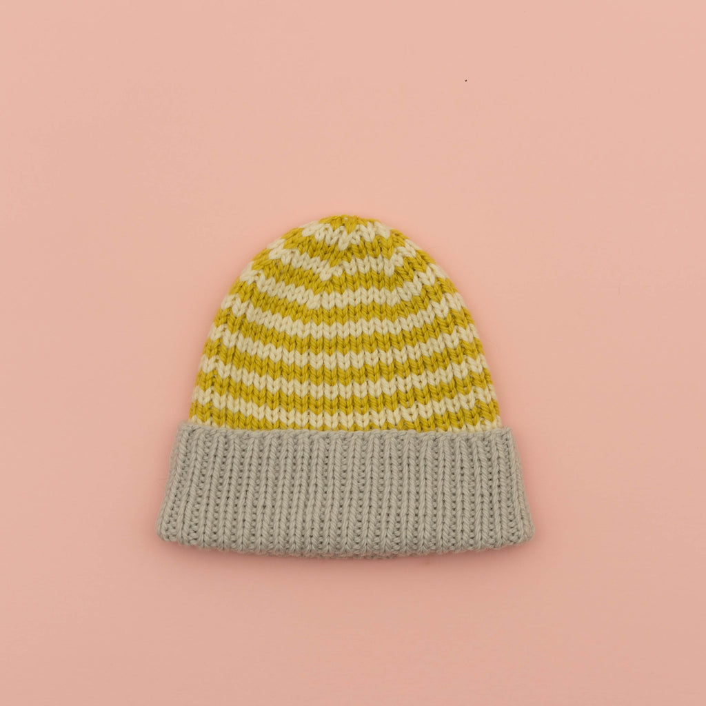 Striped Ribeanie Hat Knitting Kit Pam Powers Knits