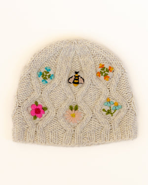 Cottage Garden Hat Knitting Kit and Embroidery Bundle