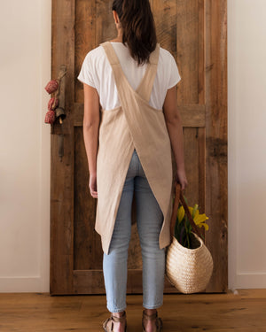 Apron - Linen Cross-back