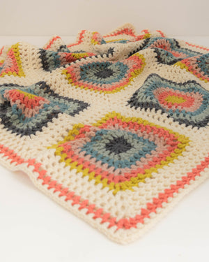 Granny Square Lite Blanket (9-square version) Crochet Kit