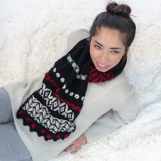 Black, White and Red All Over! The Glyph Scarf Kit