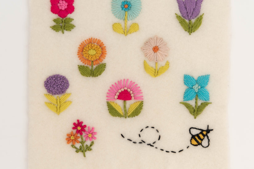 Scandi Flowers Stick & Stitch Embroidery Pattern