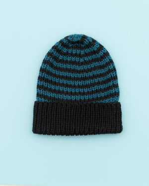 Striped Ribeanie Hat Knitting Kit