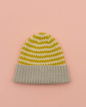 Striped Ribeanie Hat Knitting Kit