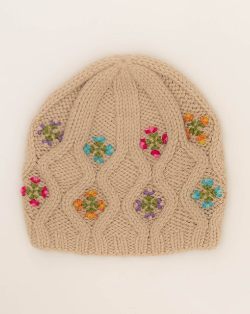 Cottage Garden Hat Knitting Kit and Embroidery Bundle