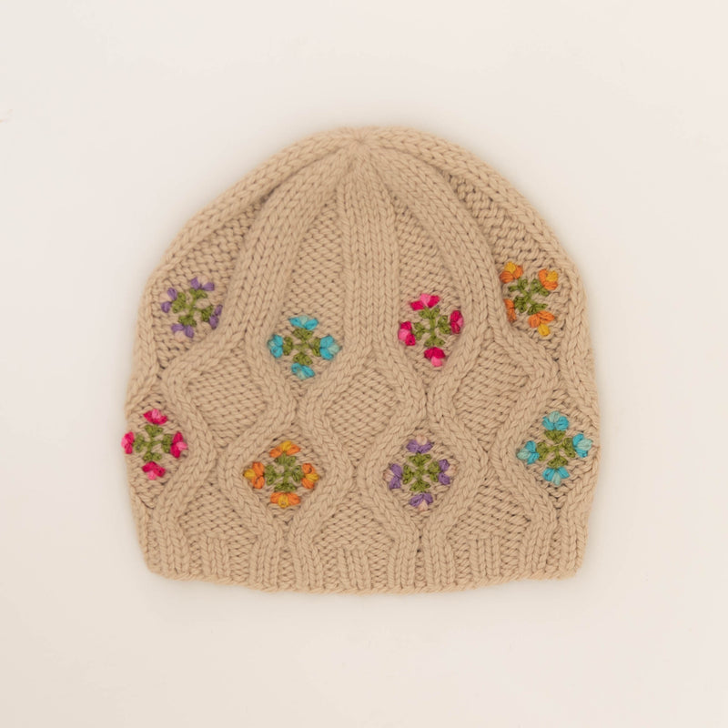 Cottage Garden Hat Knitting Kit and Embroidery Bundle