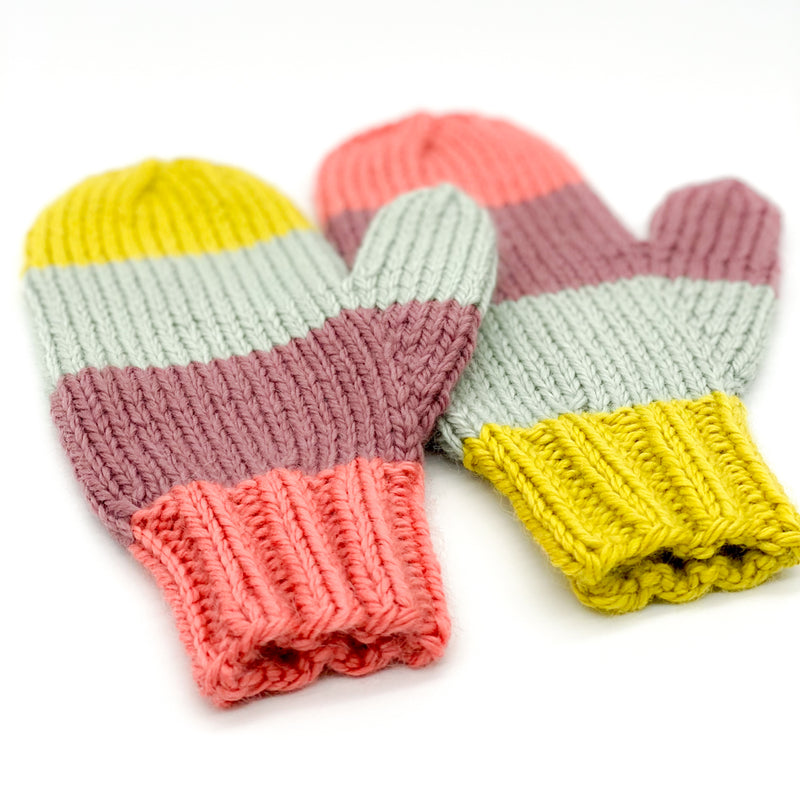 A. Opie Designs - Elements Colorblock Mittens Knitting Kit