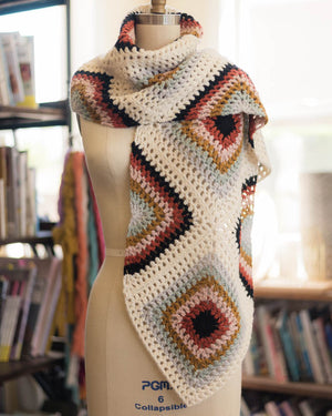 Granny Square Lite Wrap Crochet Kit