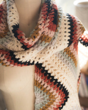 Granny Square Lite Wrap Crochet Kit