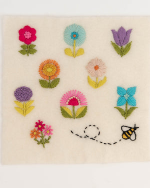 Scandi Flowers Stick & Stitch Embroidery Pattern