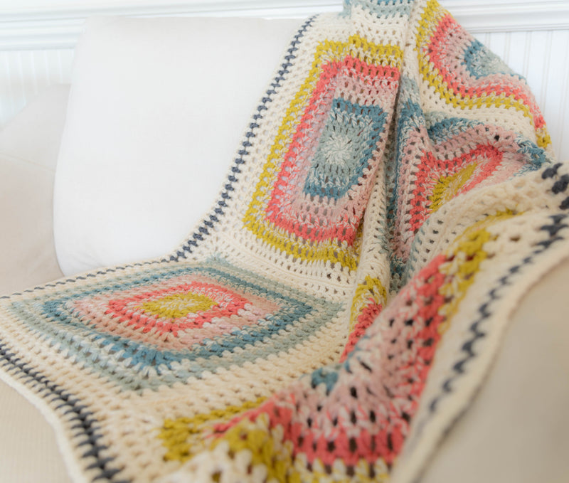 Granny Square Lite Blanket Crochet Kit