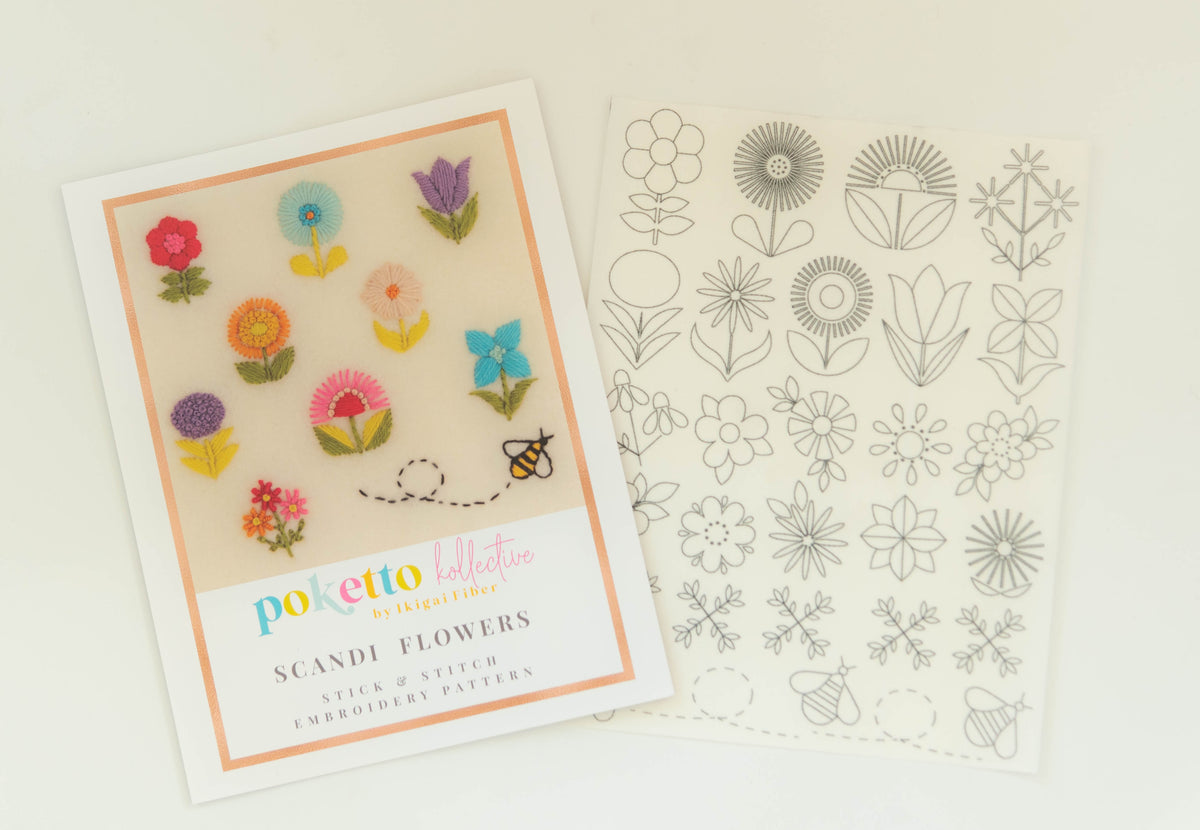 Scandi Flowers Stick & Stitch Embroidery Pattern – Pam Powers Knits